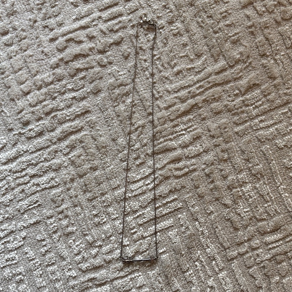 Tiffany & Co. Silver Arrow Bar Pendant Necklace